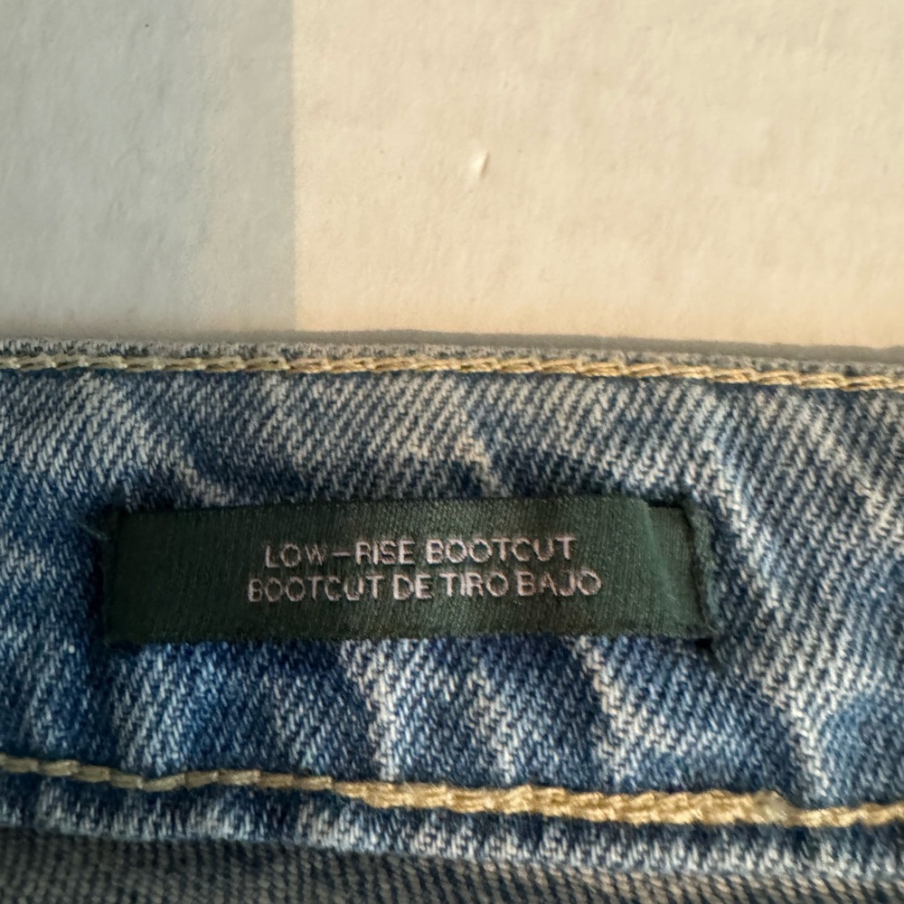 Y2K Low Rise Boot Cut Jeans Size 6 Hippie Festival Edgy 90s Flare Western New - Picture 5 of 7